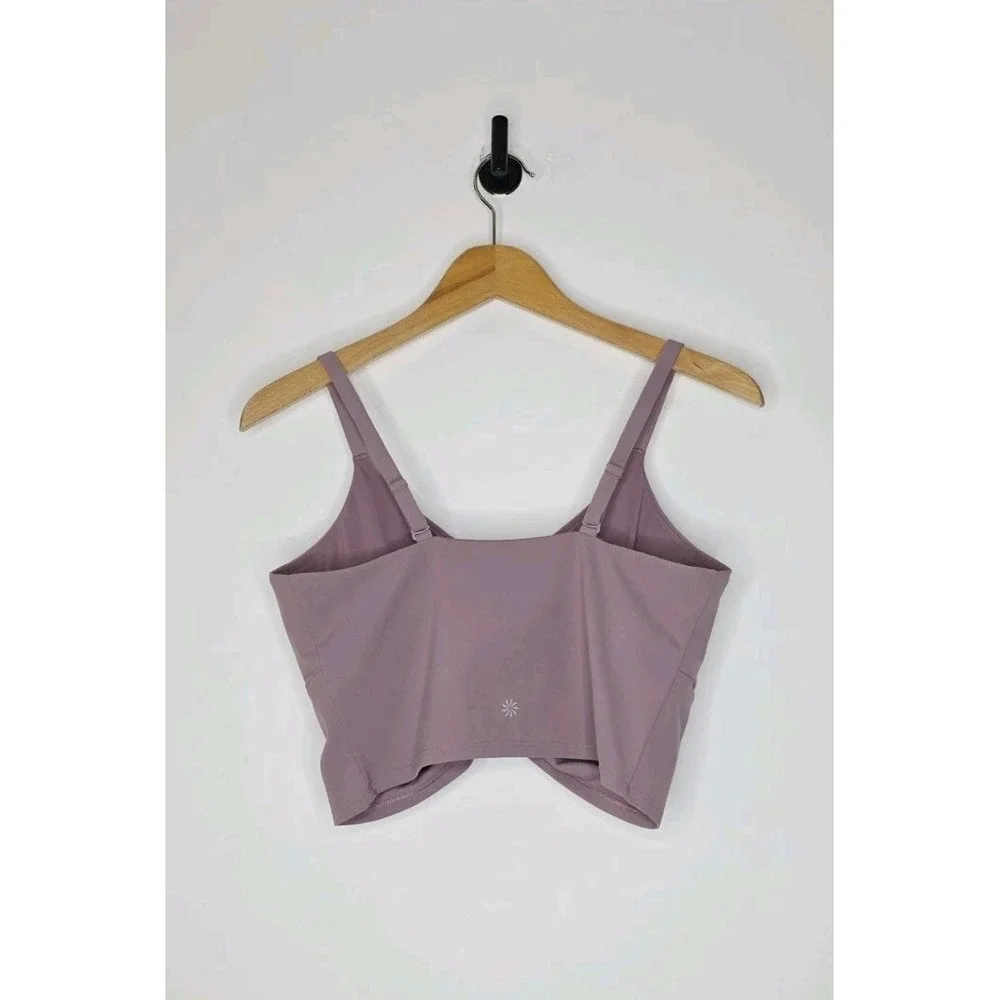 Athleta Cinch Longline Bra Women's Size Medium Mauve Purple